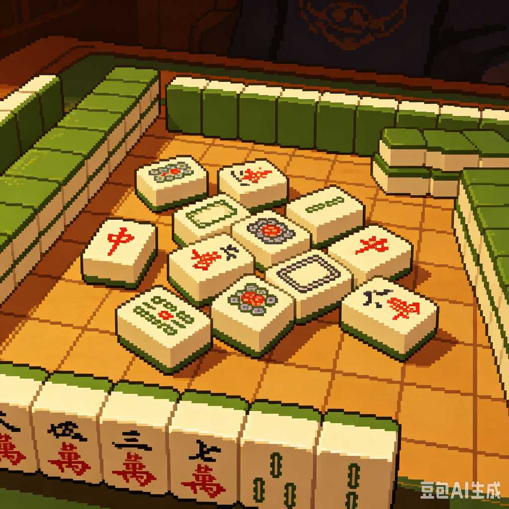 cute mini mahjong tiles set
